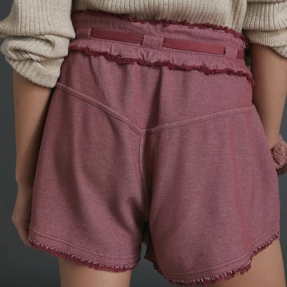 Free People High Rise Up & Fly Shorts in Wine - Picture 9 of 15